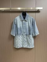 Replica Louis Vuitton Monogram Denim Street Style Cotton Short Sleeves