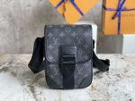 Replica LV New Archy Messenger PM Monogram Macassar Bags M46442 Black#ALVB040