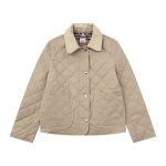 Replica BURBERRY Cotton Corduroy-Trimmed Quilted Shell Jacket Beige