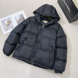 Replica Gucci Jumbo GG Nylon Canvas Goose-Down Jacket Black