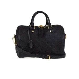 Replica Louis Vuitton Monogram Empreinte Speedy Bandouliere 30 Black