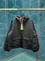 Replica Gucci – Men – Padded Logo-Jacquard Shell Hooded Jacket Black