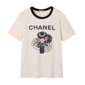 Replica CHANEL New Crew Neck T-shirts For Women#HTS76