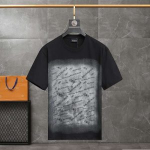Replica Balenciaga New Crew Neck T-shirts For Unisex Black #NTS191