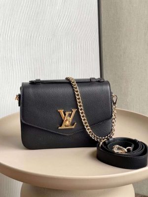 Replica Louis Vuitton Oxford Lockme Leather M22735 Black Women’s Bags