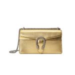 Replica Gucci Dionysus Small Shoulder Bag in Gold Lame Leather