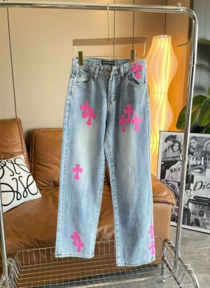 Replica Chrome Hearts  Street Style Jeans For Women#HTS285