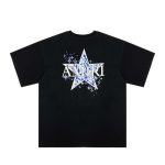 Replica AMIRI Black Paisley Star Print T-Shirt#AMRT002