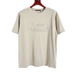 Replica Louis Vuitton Letter Embossed Crew Neck T-shirts For Unisex #NTS195