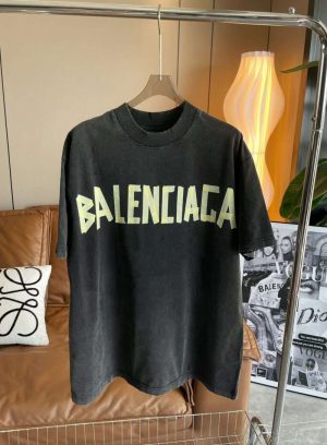 Replica Balenciga  2023SS Tape Type Crew Neck T-shirts For Unisex#HTS165