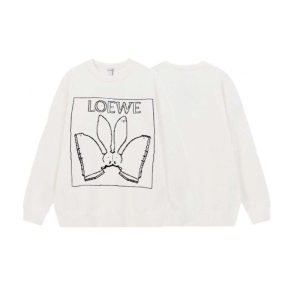 Replica Loewe Crewneck Sweater in White for the Year of the Rabbit